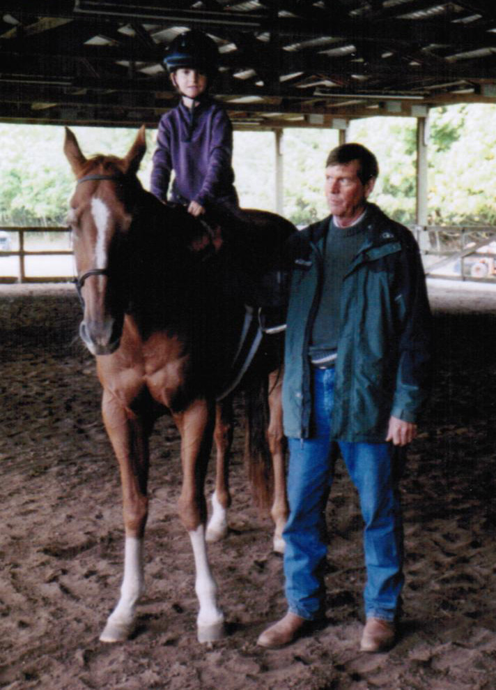 Ernie and Lilly on the horse